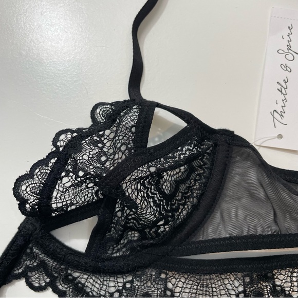 NWT Thistle and Spire Kane Wire Bra Black sz 32B - Picture 9 of 9